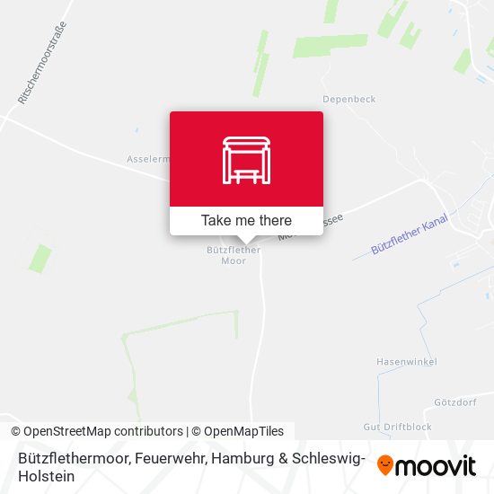 Bützflethermoor, Feuerwehr map