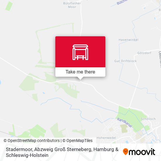 Stadermoor, Abzweig Groß Sterneberg map