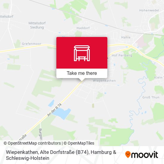 Wiepenkathen, Alte Dorfstraße (B74) map