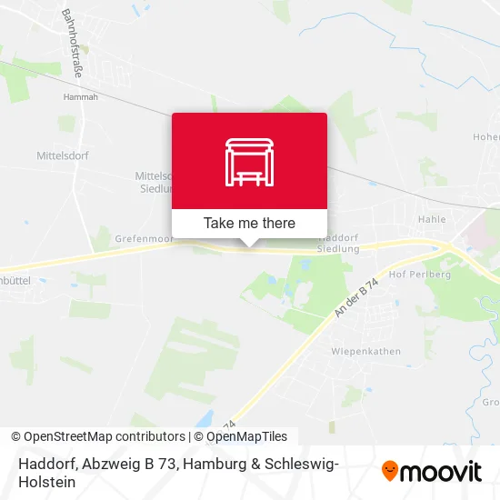 Карта Haddorf, Abzweig B 73