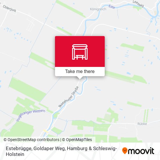 Estebrügge, Goldaper Weg map