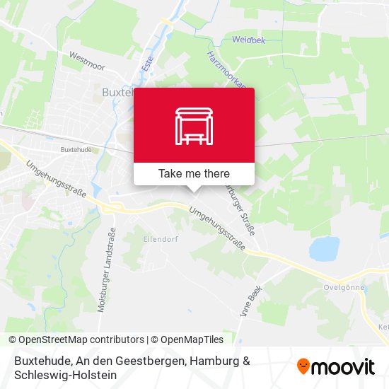 Buxtehude, An den Geestbergen map