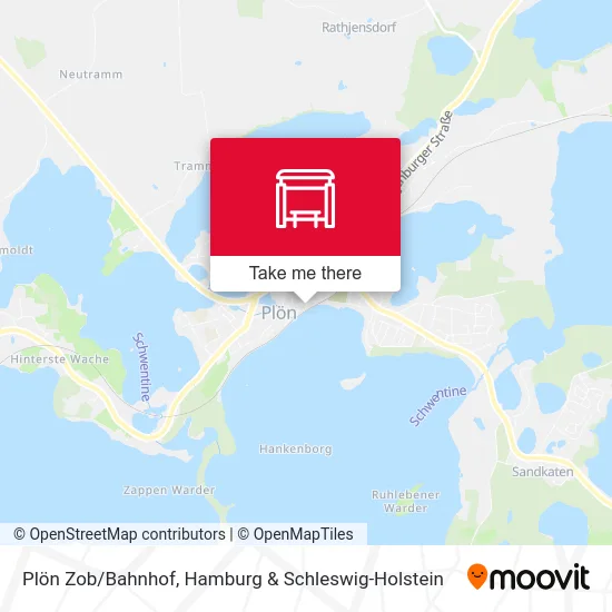 Карта Plön Zob/Bahnhof