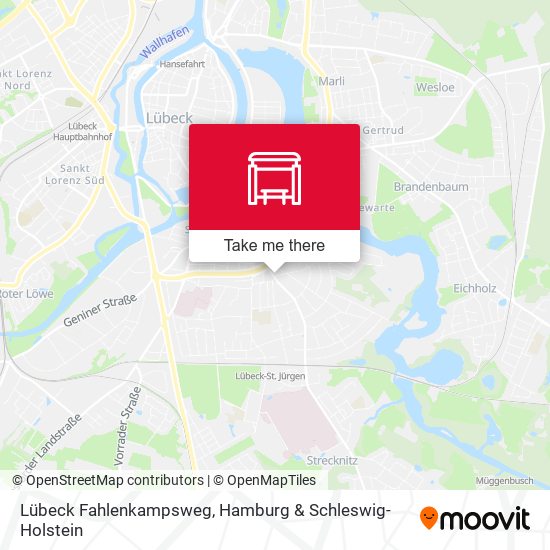 Lübeck Fahlenkampsweg map