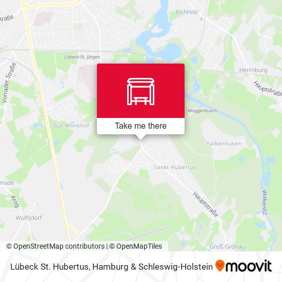 Lübeck St. Hubertus map