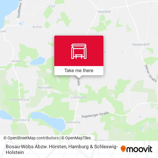 Bosau-Wöbs Abzw. Hörsten map