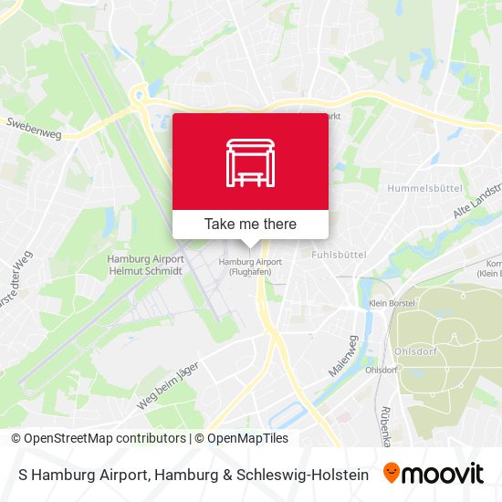 S Hamburg Airport map