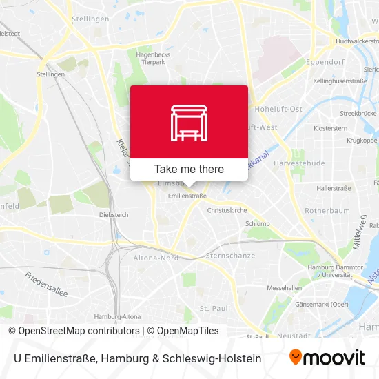 Карта U Emilienstraße