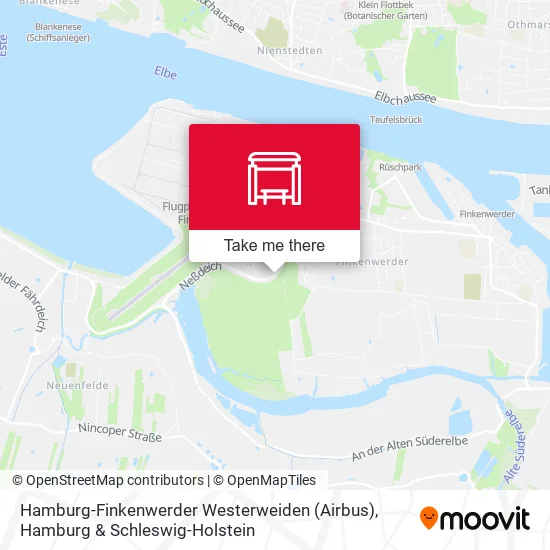 Карта Hamburg-Finkenwerder Westerweiden (Airbus)