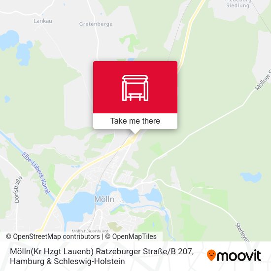 Mölln(Kr Hzgt Lauenb) Ratzeburger Straße / B 207 map