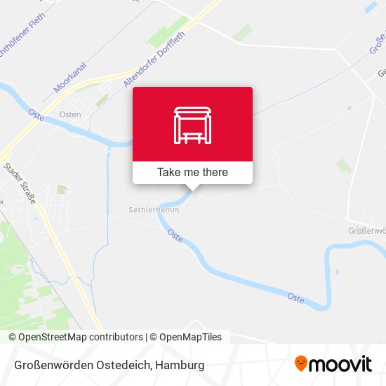 Großenwörden Ostedeich map