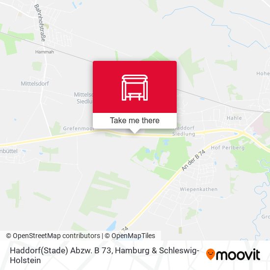 Haddorf(Stade) Abzw. B 73 map