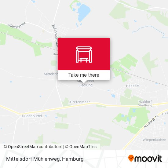 Mittelsdorf Mühlenweg map