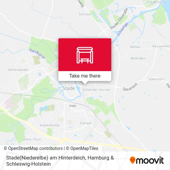 Карта Stade(Niederelbe) am Hinterdeich