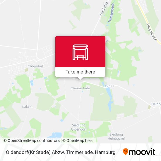 Oldendorf(Kr Stade) Abzw. Timmerlade map
