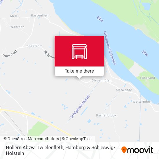 Hollern Abzw. Twielenfleth map