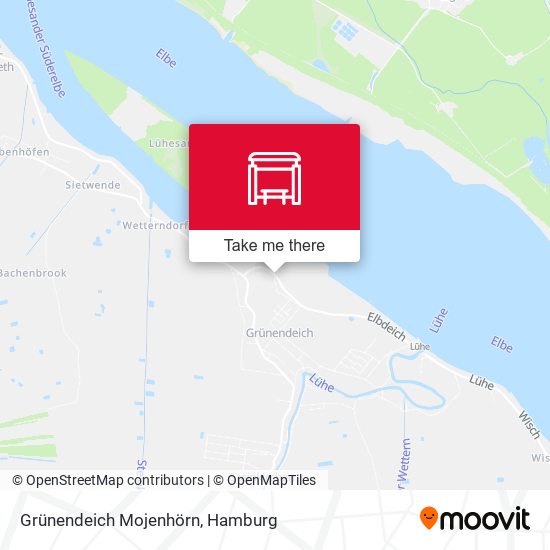 Grünendeich Mojenhörn map
