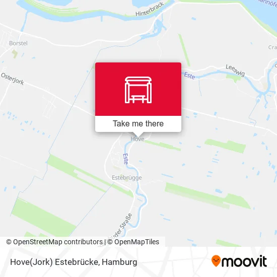 Hove(Jork) Estebrücke map