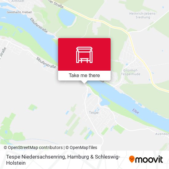 Tespe Niedersachsenring map