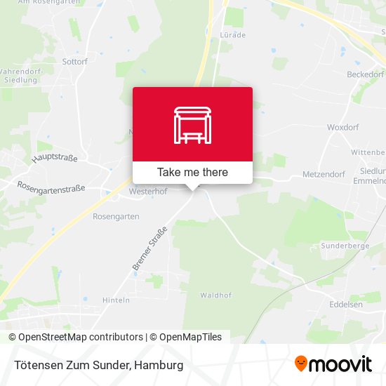 Tötensen Zum Sunder map