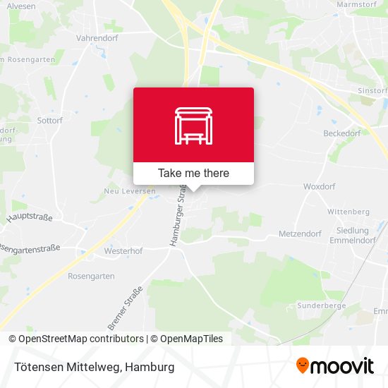 Tötensen Mittelweg map