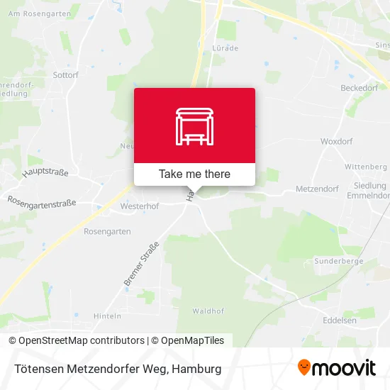 Карта Tötensen Metzendorfer Weg