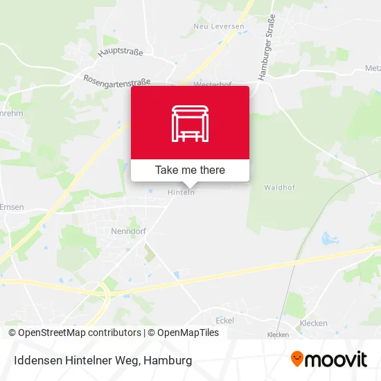 Карта Iddensen Hintelner Weg