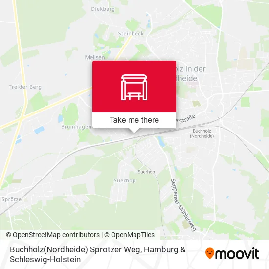 Карта Buchholz(Nordheide) Sprötzer Weg
