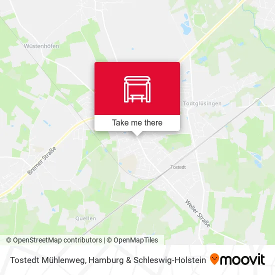 Карта Tostedt Mühlenweg