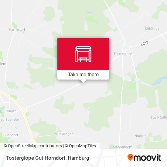 Tosterglope Gut Horndorf map