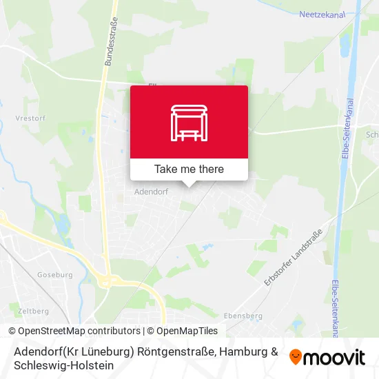 Карта Adendorf(Kr Lüneburg) Röntgenstraße