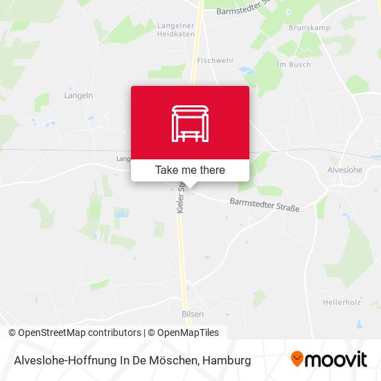 Карта Alveslohe-Hoffnung In De Möschen