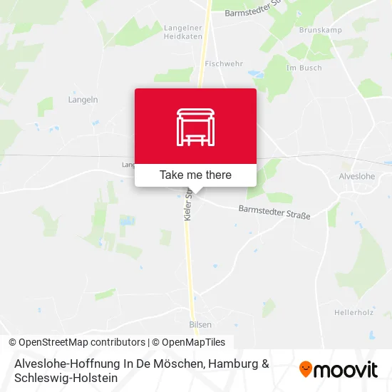 Карта Alveslohe-Hoffnung In De Möschen