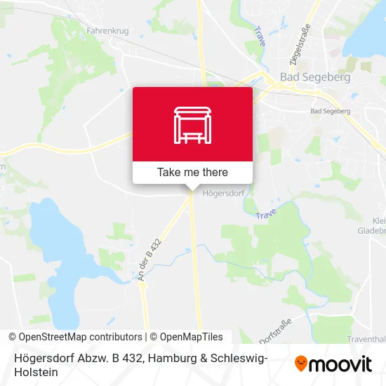 Högersdorf Abzw. B 432 map