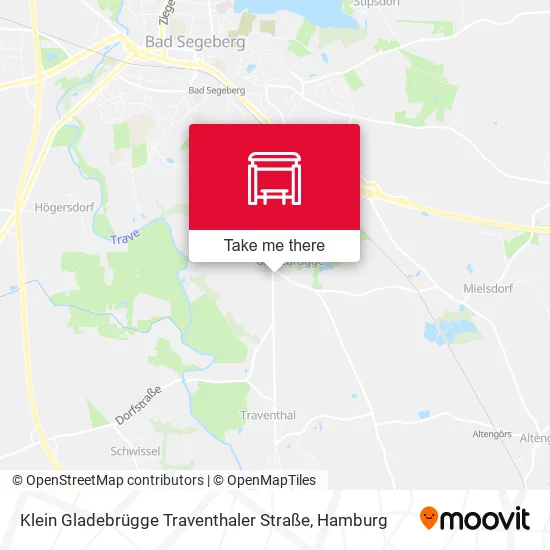 Карта Klein Gladebrügge Traventhaler Straße