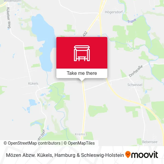 Карта Mözen Abzw. Kükels