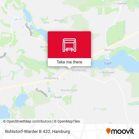 Rohlstorf-Warder B 432 map