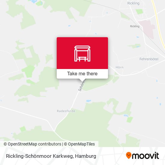 Rickling-Schönmoor Karkweg map