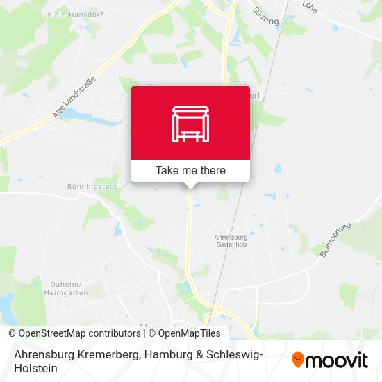 Ahrensburg Kremerberg map