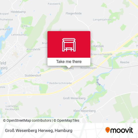 Groß Wesenberg Herweg map