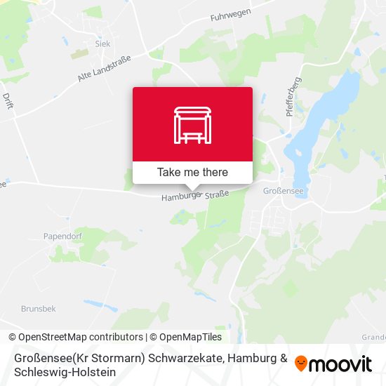 Großensee(Kr Stormarn) Schwarzekate map