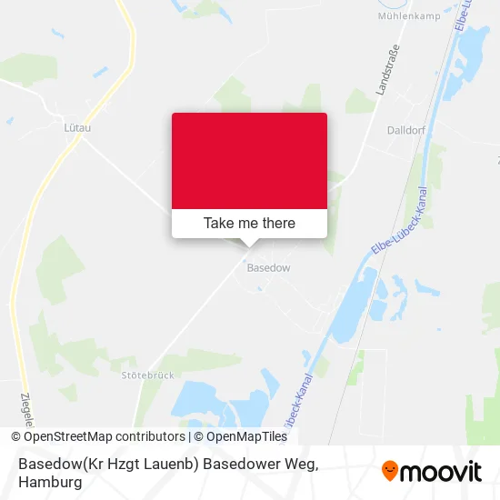 Карта Basedow(Kr Hzgt Lauenb) Basedower Weg