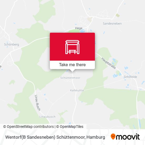 Wentorf(B Sandesneben) Schüttenmoor map