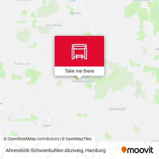 Карта Ahrensbök-Schwienkuhlen Abzweig