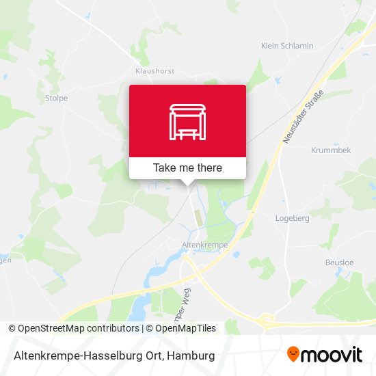 Altenkrempe-Hasselburg Ort map