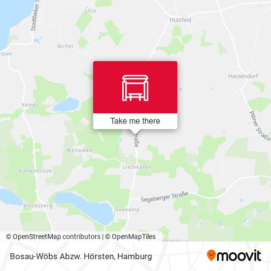 Bosau-Wöbs Abzw. Hörsten map
