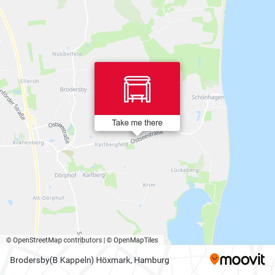 Brodersby(B Kappeln) Höxmark map