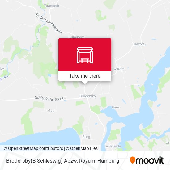 Brodersby(B Schleswig) Abzw. Royum map