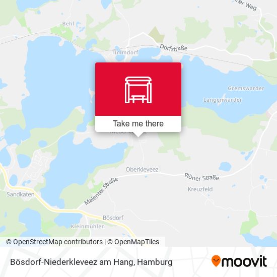 Bösdorf-Niederkleveez am Hang map