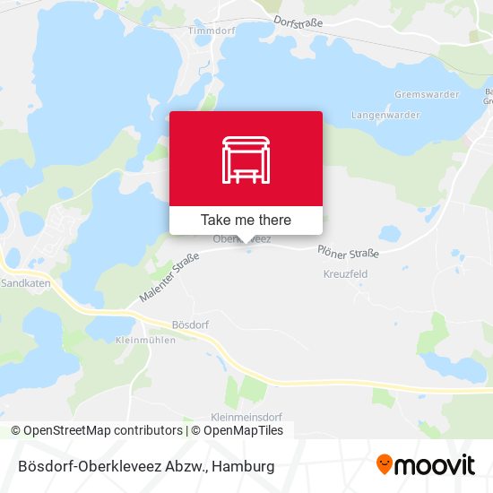 Bösdorf-Oberkleveez Abzw. map